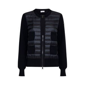 Moncler Women Padded Wool Zip-Up Cardigan By Moncler